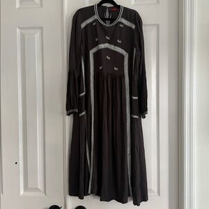 Kurta Gray and white embroidered bird pattern by W for Women Size 10